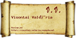 Visontai Valéria névjegykártya